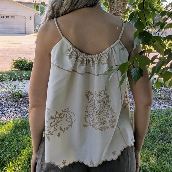 VINTAGE TABLECLOTH swing top 1970's upcycled M - Picture 8 of 12